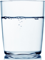 a glass of water